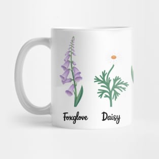 Subtle-Floral-Anti-Trump–Foxglov-Daisy-Tulip Mug